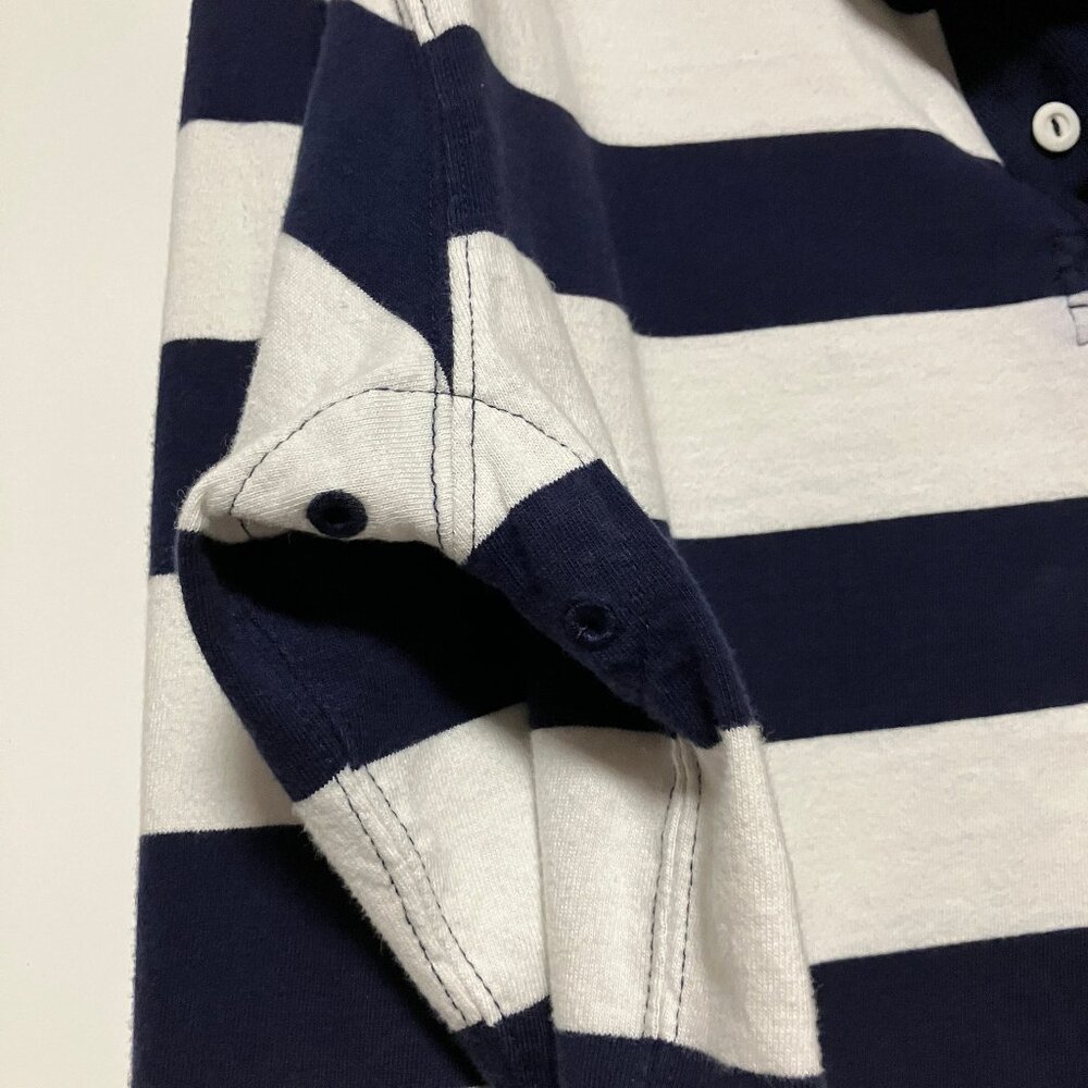 Vintage Polo Ralph Lauren Striped Rugby Boys’ Shirt, Size XL/20, Navy Blue - Picture 7 of 12